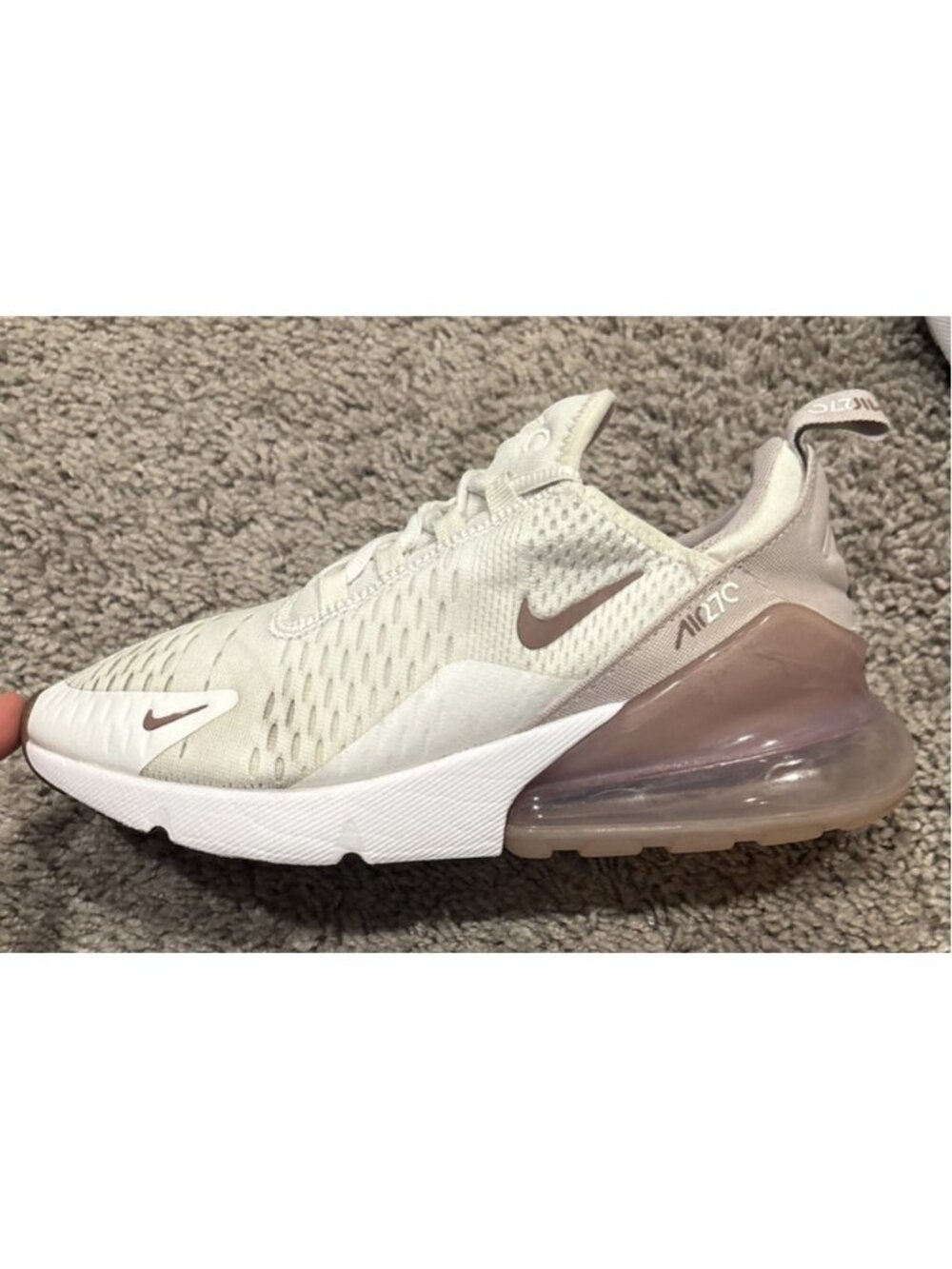 NIKE AIR MAX 270 AH6789-120 Women's Sz 7 Running Shoes/Sneakers Platinum/Violet